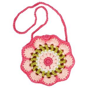 Girls Mini Flower Cotton Crochet Crossbody Shoulder Bag Handbag Purse :v
